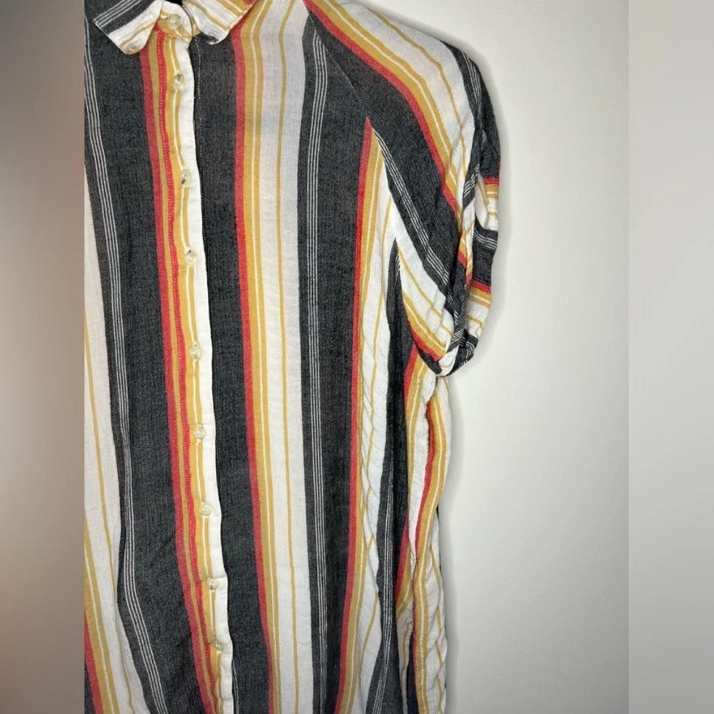 BDG - Multicolored Striped Button Down Shirt - Size XS - Picture 4 of 8